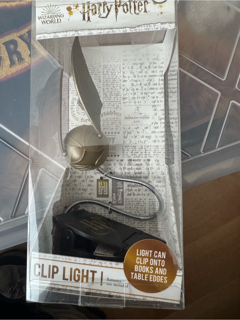 Warner Bros. Harry Potter Clip Light — Gold and Black Accent